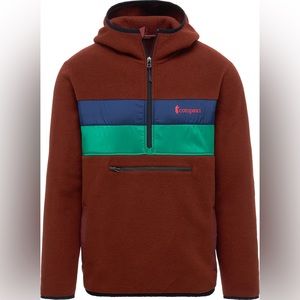 cotopaxi Brown Fleece Pullover with Blue and Green Panels